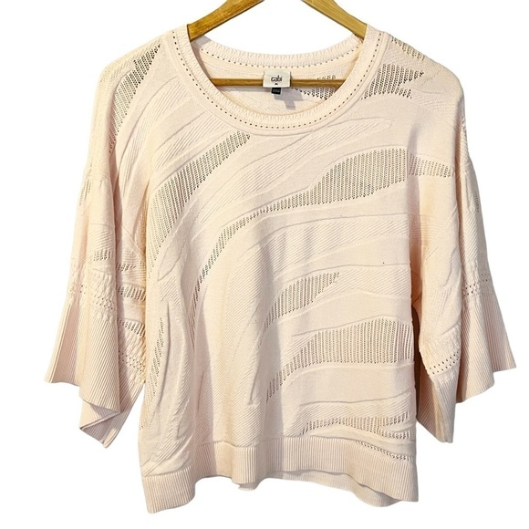 CAbi Pink Shy Boxy Pullover Balletcore Sweater - Picture 2 of 6